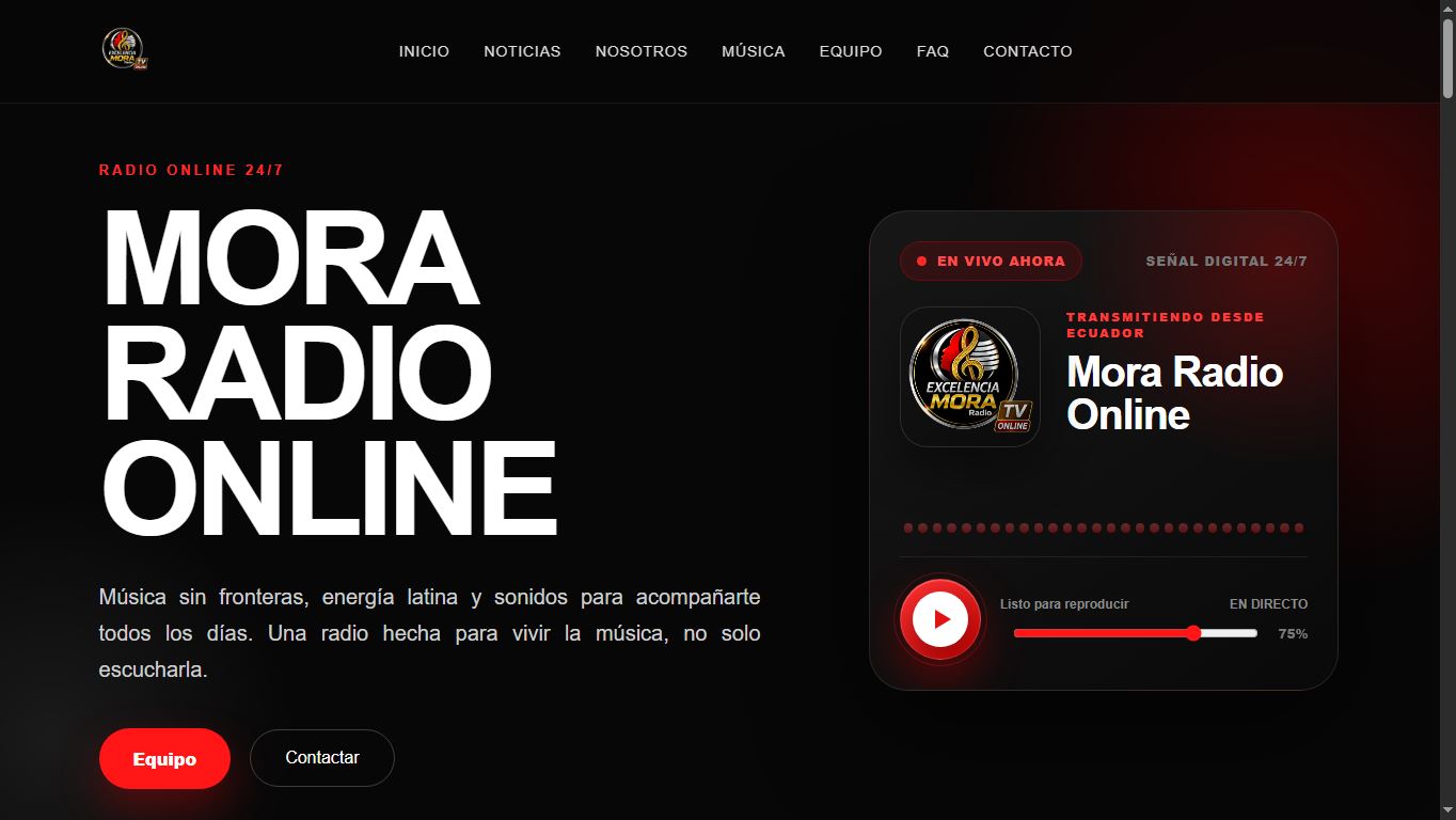 Vista del Proyecto Mora Radio